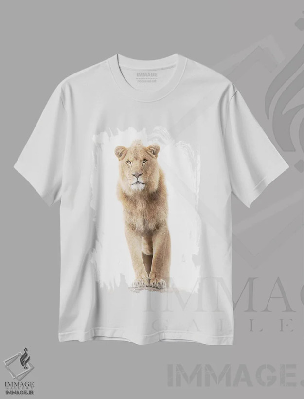 تیشرت سفید طرح دار دیده بان، هنر فاخر معاصر اثر دیوید وولَن | فروشگاه ایماژ