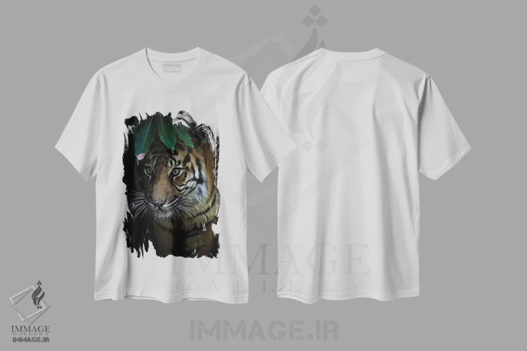 تیشرت سفید طرح دار زیر پوشش، هنر فاخر معاصر اثر دیوید وولَن | فروشگاه ایماژ