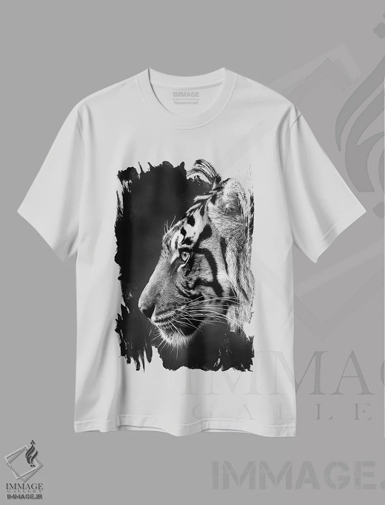 تیشرت سفید طرح دار ایندرا، مدیوم اثر دیوید وولَن | immage.ir