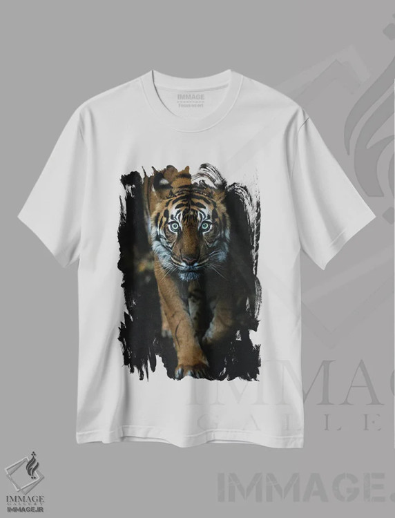 تیشرت سفید طرح دار بینجای، مدیوم اثر دیوید وولَن | immage.ir