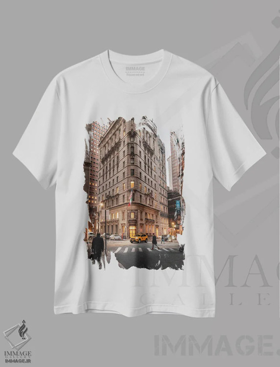 تیشرت سفید طرح دار ساعت ۵ عصر در منطقه مالی، مدیوم اثر دیلان واکر | immage.ir