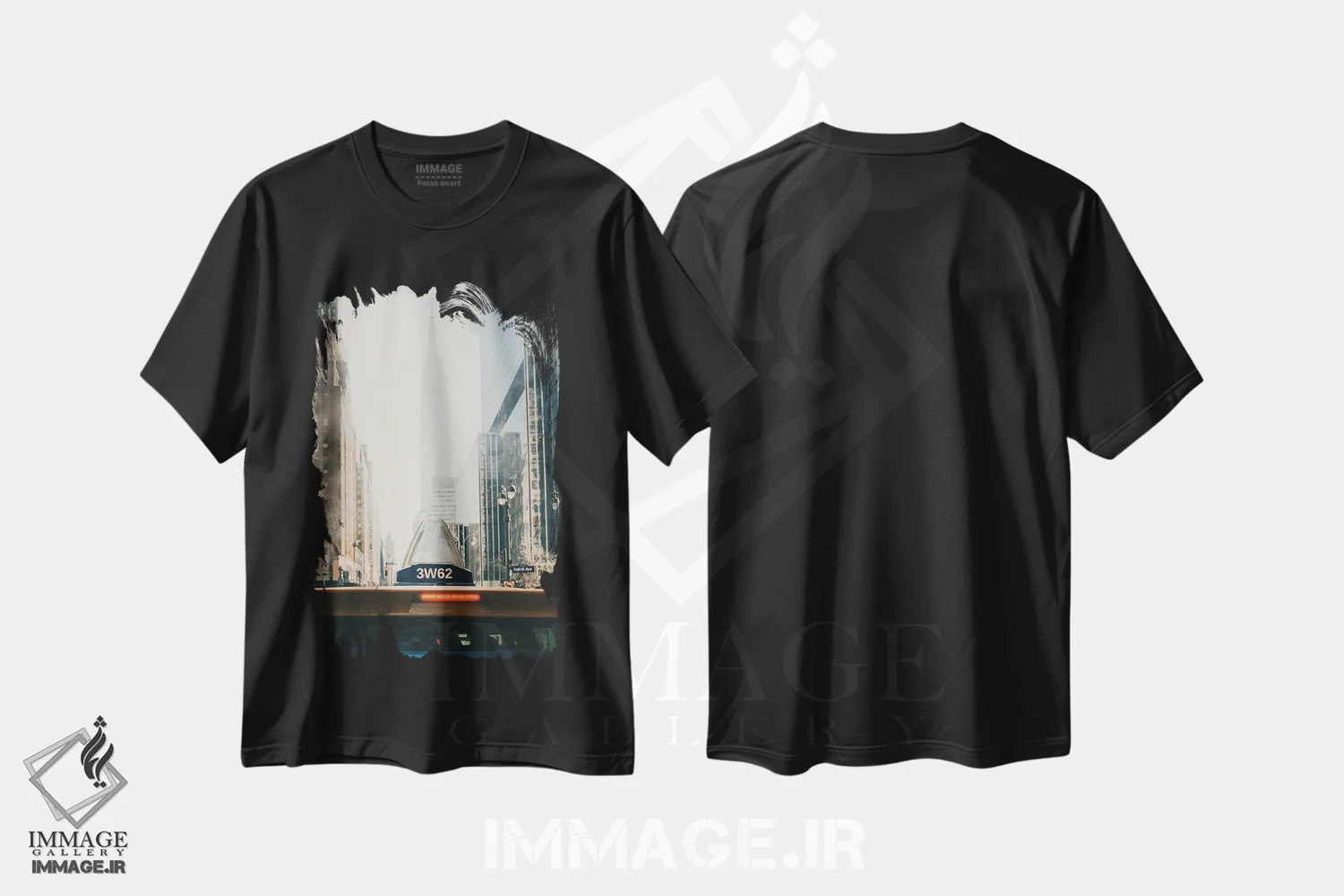 تیشرت مشکی طرح دار تاکسی و امپایر، مدیوم اثر دیلان واکر | فروشگاه ایماژ