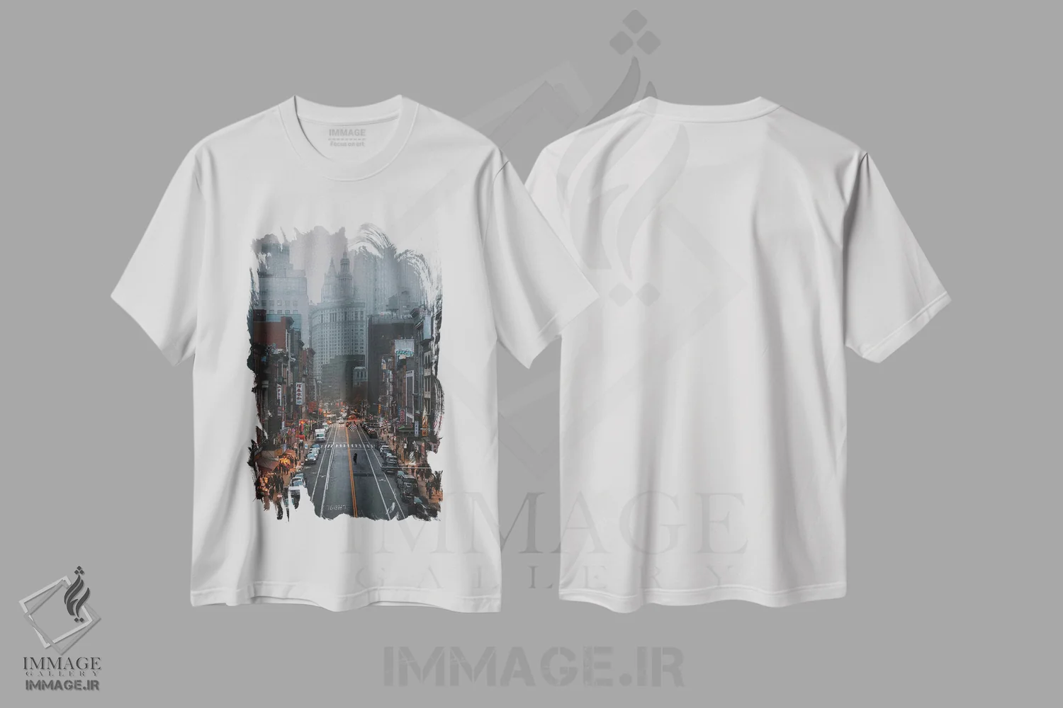 تیشرت سفید طرح دار روزهای دلگیر در چاینا تاون، مدیوم اثر دیلان واکر | immage.ir