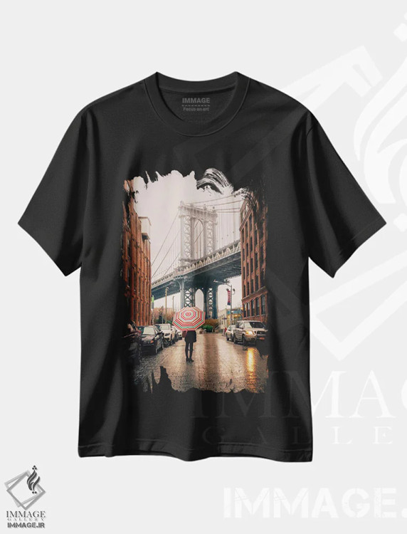 تیشرت مشکی طرح دار دامبو کلاسیک، مدیوم اثر دیلان واکر | فروشگاه ایماژ