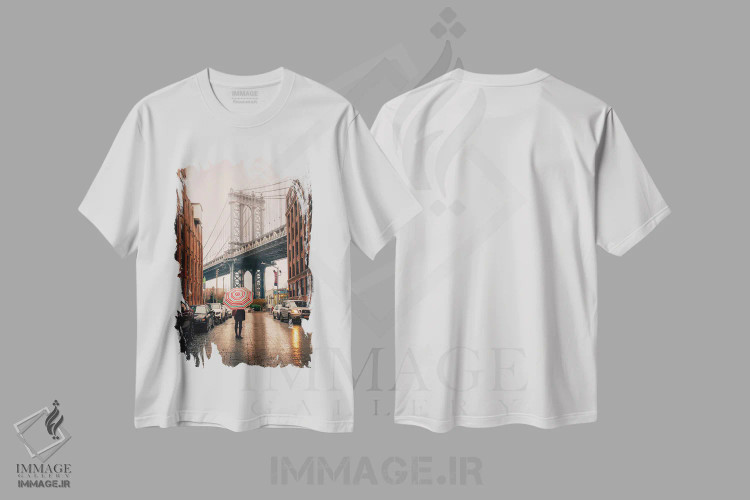 تیشرت سفید طرح دار دامبو کلاسیک، مدیوم اثر دیلان واکر | immage.ir