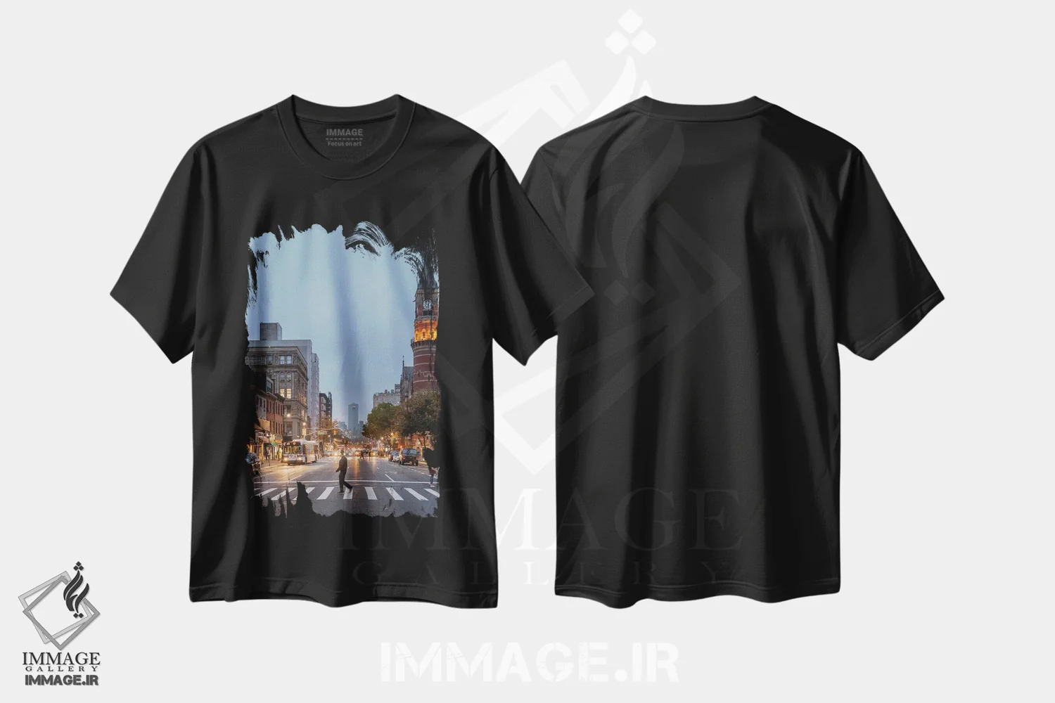 تیشرت مشکی طرح دار غروب ها در گرینویچ ویلیج، مدیوم اثر دیلان واکر | immage.ir