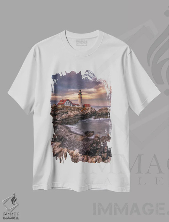 تیشرت سفید طرح دار نگهبان ساحل، مدیوم اثر دارن وایت فوتوگرافی | immage.ir