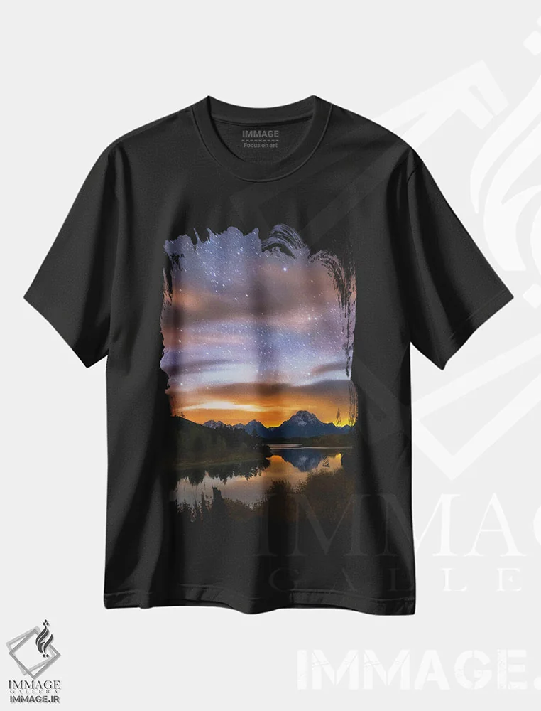 تیشرت مشکی طرح دار رؤیای اکس بو، مدیوم اثر دارن وایت فوتوگرافی | immage.ir