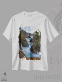 تیشرت سفید طرح دار منظره های کنار صخره، مدیوم اثر دارن وایت فوتوگرافی | فروشگاه ایماژ