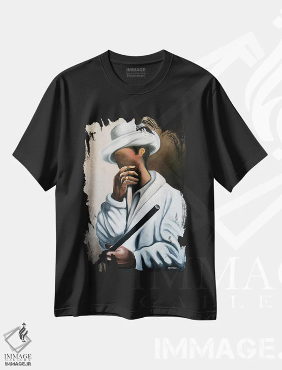 تیشرت مشکی طرح دار بنی، هنر فاخر معاصر اثر دیکسی میگز | immage.ir