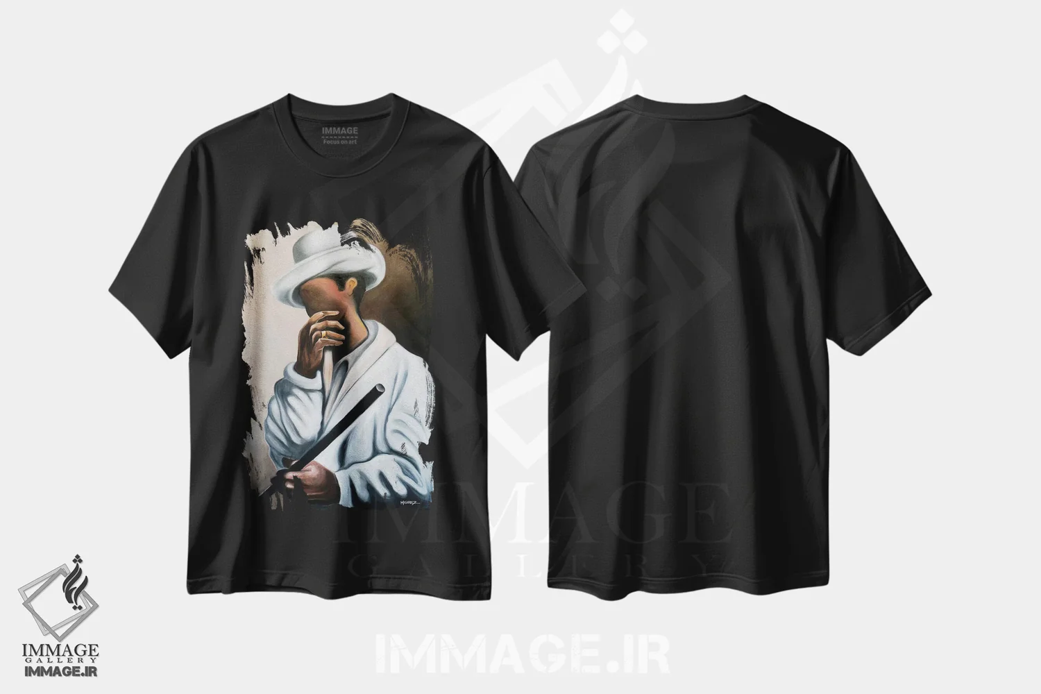 تیشرت مشکی طرح دار بنی، هنر فاخر معاصر اثر دیکسی میگز | immage.ir