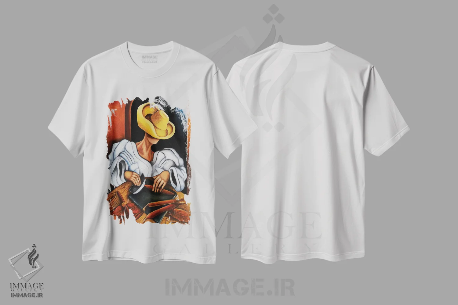 تیشرت سفید طرح دار ساخت سیگار، هنر فاخر معاصر اثر دیکسی میگز | فروشگاه ایماژ