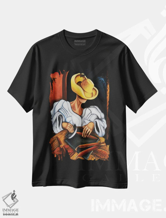 تیشرت مشکی طرح دار ساخت سیگار، هنر فاخر معاصر اثر دیکسی میگز | immage.ir
