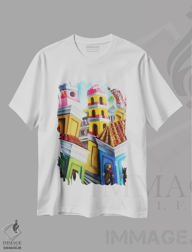 تیشرت سفید طرح دار رمیدیوس، هنر فاخر معاصر اثر دیکسی میگز | immage.ir