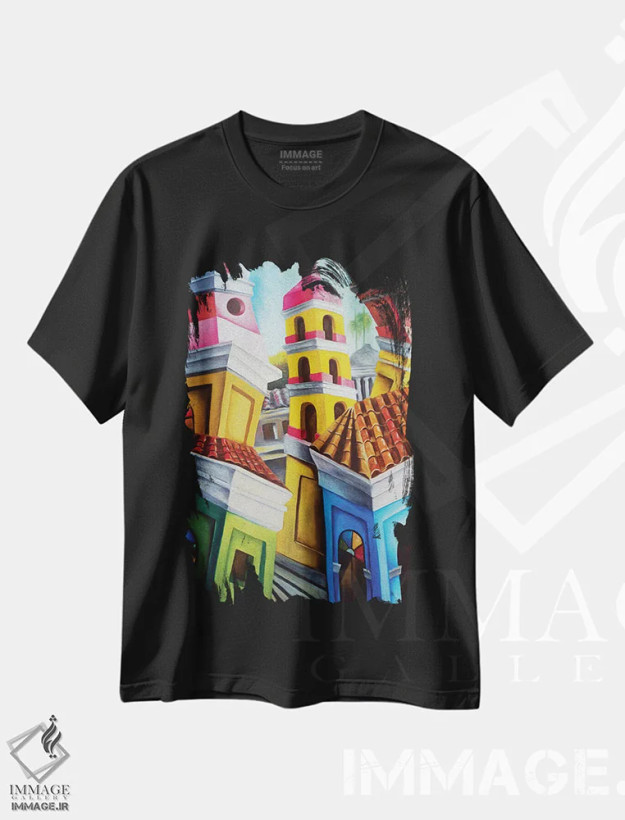 تیشرت مشکی طرح دار رمیدیوس، هنر فاخر معاصر اثر دیکسی میگز | فروشگاه ایماژ