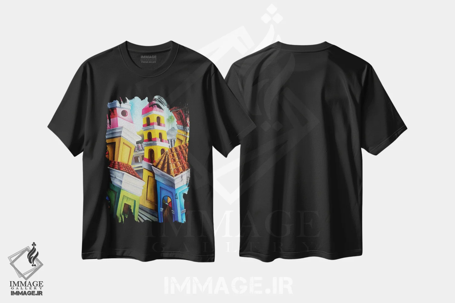 تیشرت مشکی طرح دار رمیدیوس، هنر فاخر معاصر اثر دیکسی میگز | فروشگاه ایماژ