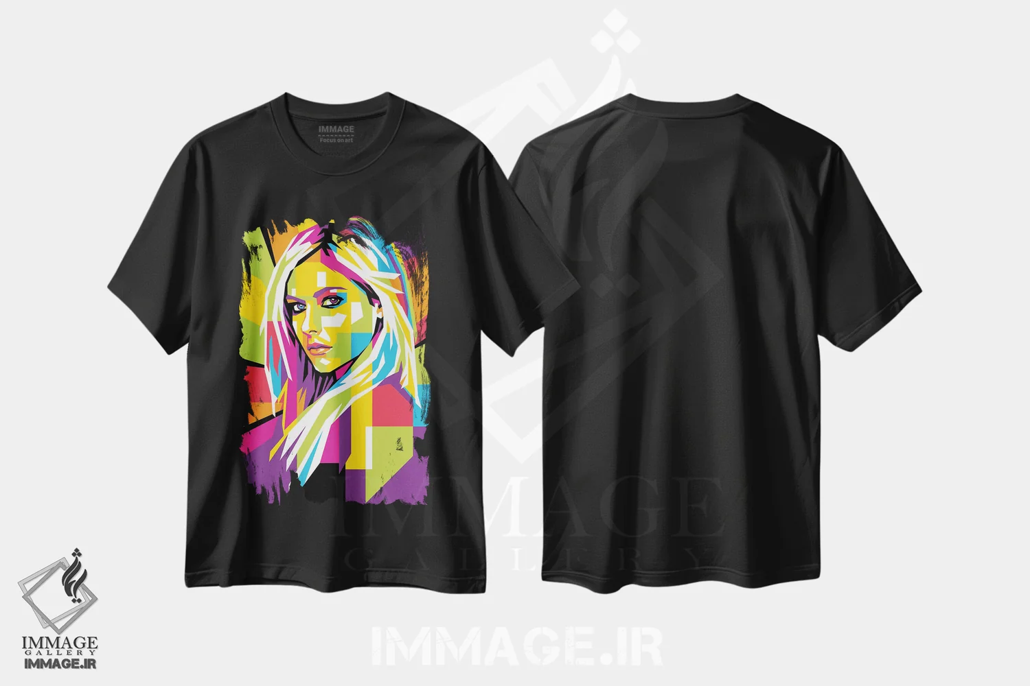 تیشرت مشکی طرح دار آوریل لوین، هنر دیجیتال اثر دایات بانگای | immage.ir