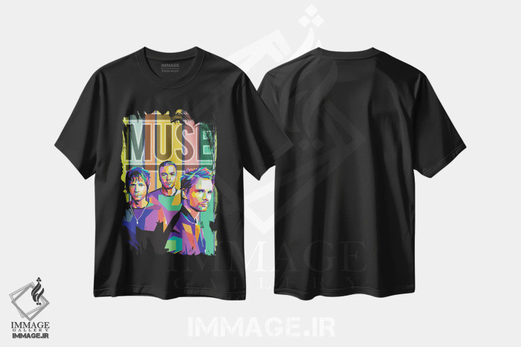 تیشرت مشکی طرح دار موس، هنر دیجیتال اثر دایات بانگای | فروشگاه ایماژ