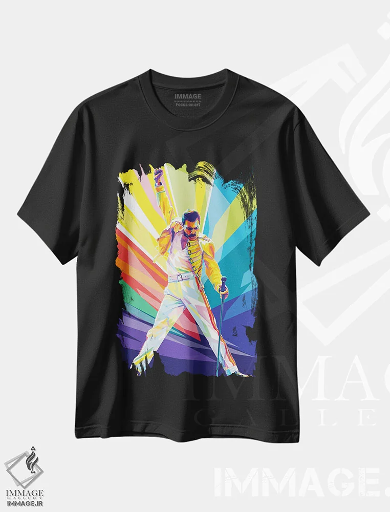 تیشرت مشکی طرح دار آره فردی..!!، هنر دیجیتال اثر دایات بانگای | فروشگاه ایماژ