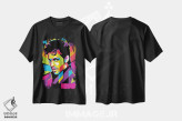 تیشرت مشکی طرح دار پرینس، هنر آمریکایی آفریقایی تبار اثر دایات بانگای | immage.ir