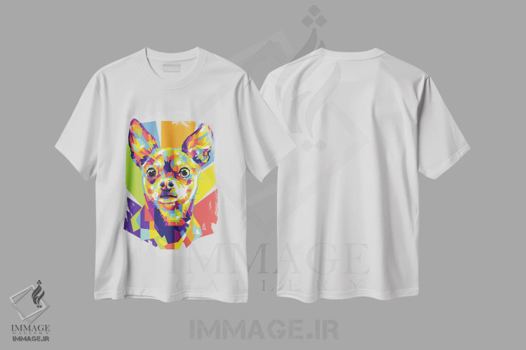 تیشرت سفید طرح دار چیهواوا، هنر دیجیتال اثر دایات بانگای | فروشگاه ایماژ