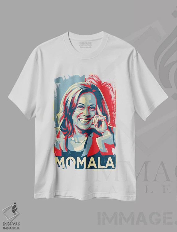 تیشرت سفید طرح دار کامالا هریس، هنر آمریکایی آفریقایی تبار اثر دایات بانگای | فروشگاه ایماژ