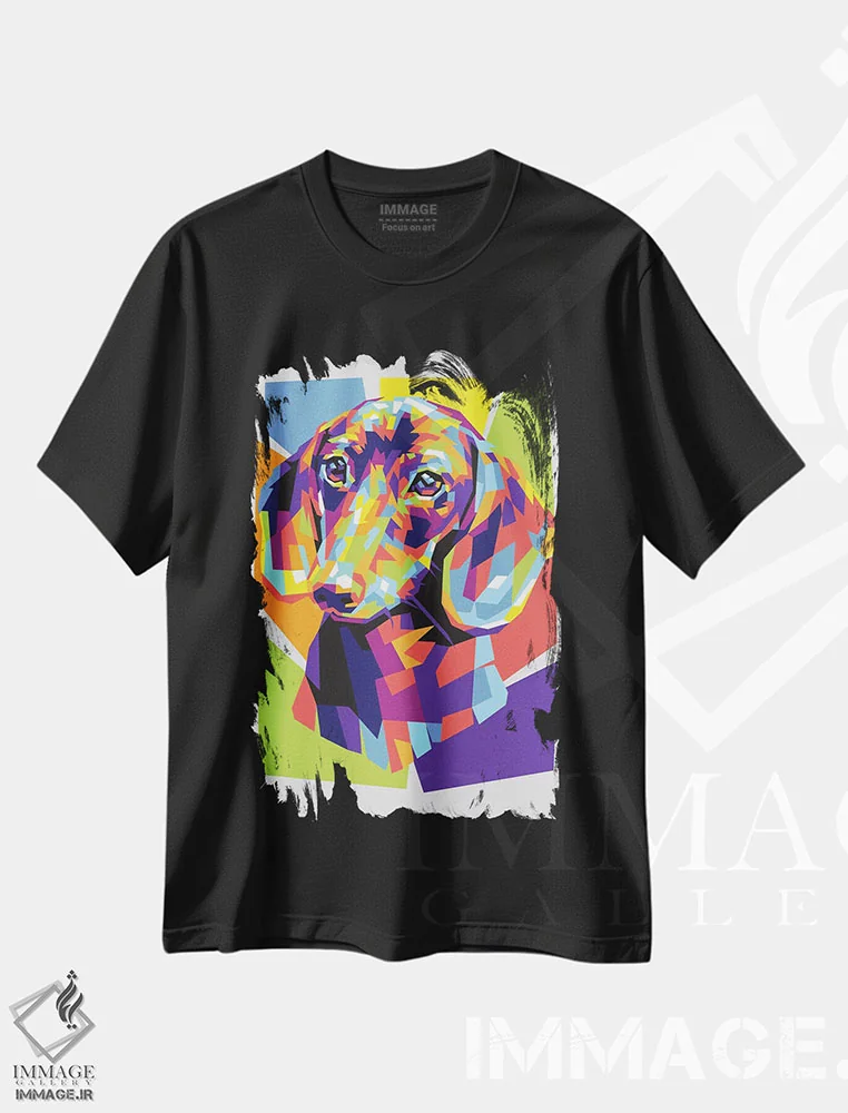 تیشرت مشکی طرح دار داشهاند، هنر دیجیتال اثر دایات بانگای | immage.ir