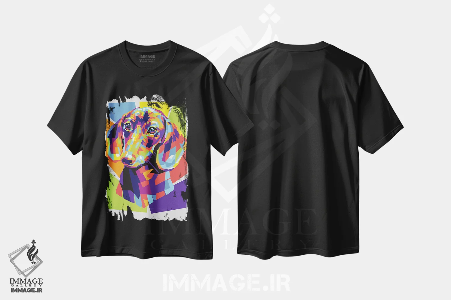 تیشرت مشکی طرح دار داشهاند، هنر دیجیتال اثر دایات بانگای | immage.ir