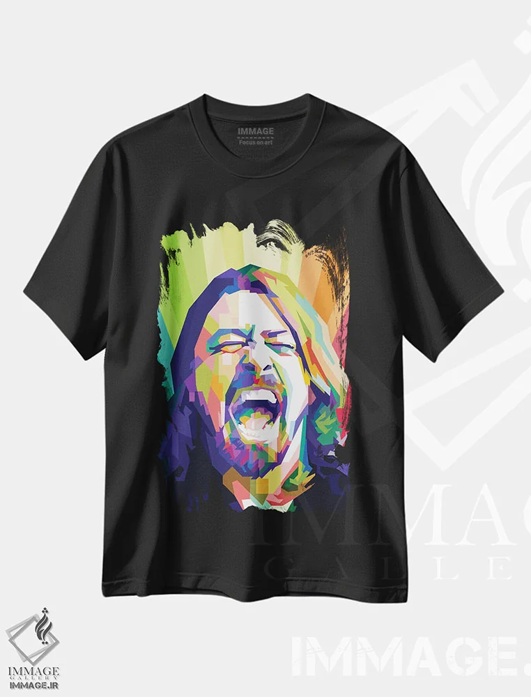 تیشرت مشکی طرح دار دیو گرول ۱، هنر دیجیتال اثر دایات بانگای | immage.ir