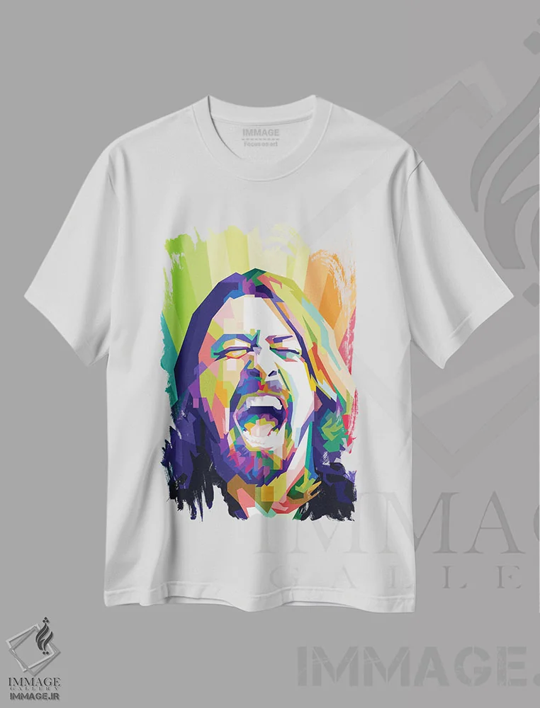 تیشرت سفید طرح دار دیو گرول ۱، هنر دیجیتال اثر دایات بانگای | فروشگاه ایماژ