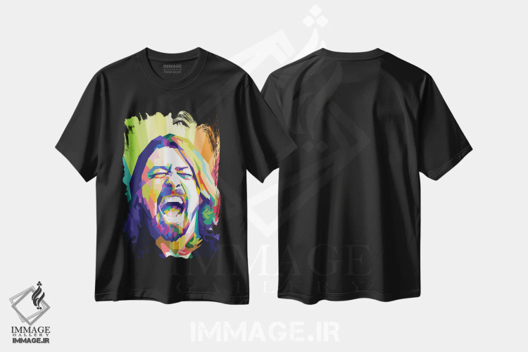 تیشرت مشکی طرح دار دیو گرول ۱، هنر دیجیتال اثر دایات بانگای | immage.ir