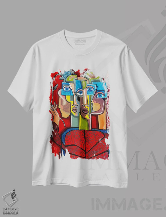 تیشرت سفید طرح دار رها کردن، هنر فاخر کلاسیک اثر دیلان گیِل | فروشگاه ایماژ