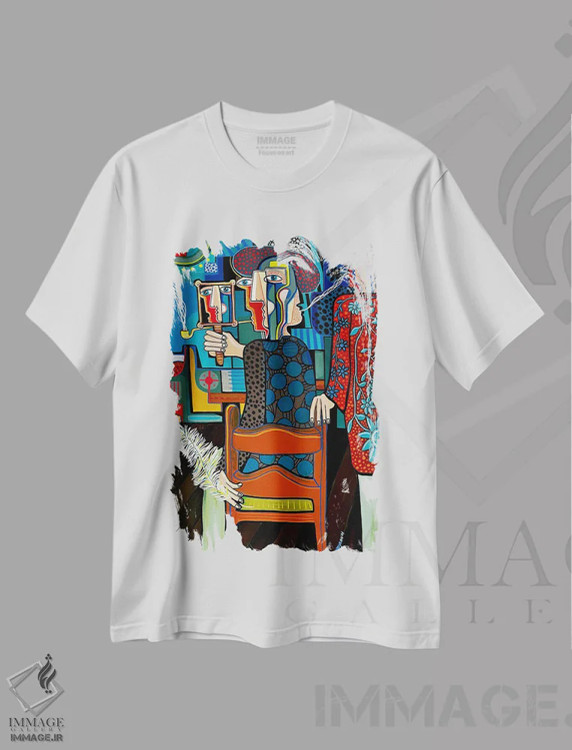 تیشرت سفید طرح دار شهود، هنر فاخر کلاسیک اثر دیلان گیِل | immage.ir