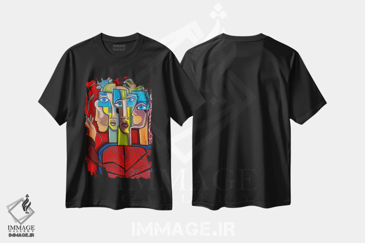 تیشرت مشکی طرح دار رها کردن، هنر فاخر کلاسیک اثر دیلان گیِل | immage.ir