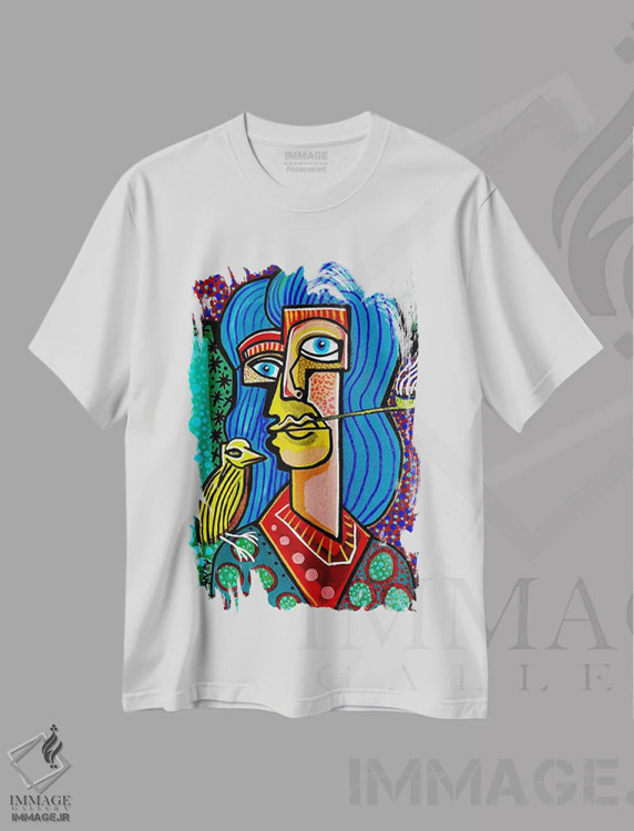 تیشرت سفید طرح دار هر جا که بروم، آنجا هستم، هنر فاخر کلاسیک اثر دیلان گیِل | immage.ir