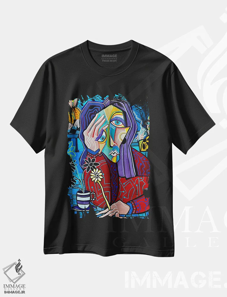 تیشرت مشکی طرح دار دوشنبه های شاد، هنر فاخر کلاسیک اثر دیلان گیِل | immage.ir