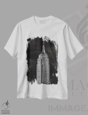 تیشرت سفید طرح دار امپراتوری، هنر تزئینی سیاه و سفید اثر دیلان متیوز | فروشگاه ایماژ