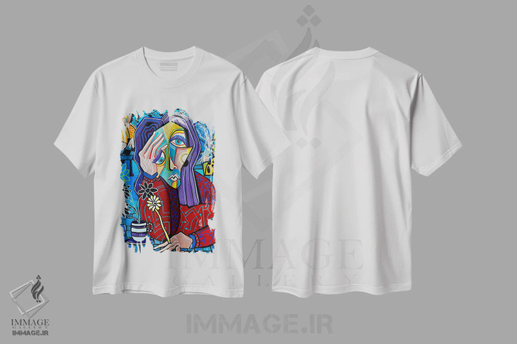 تیشرت سفید طرح دار دوشنبه های شاد، هنر فاخر کلاسیک اثر دیلان گیِل | فروشگاه ایماژ