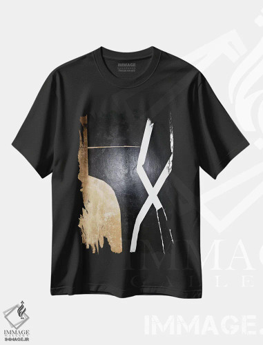 تیشرت مشکی طرح دار فیگورها اثر رادیانا کریستوا | فروشگاه ایماژ