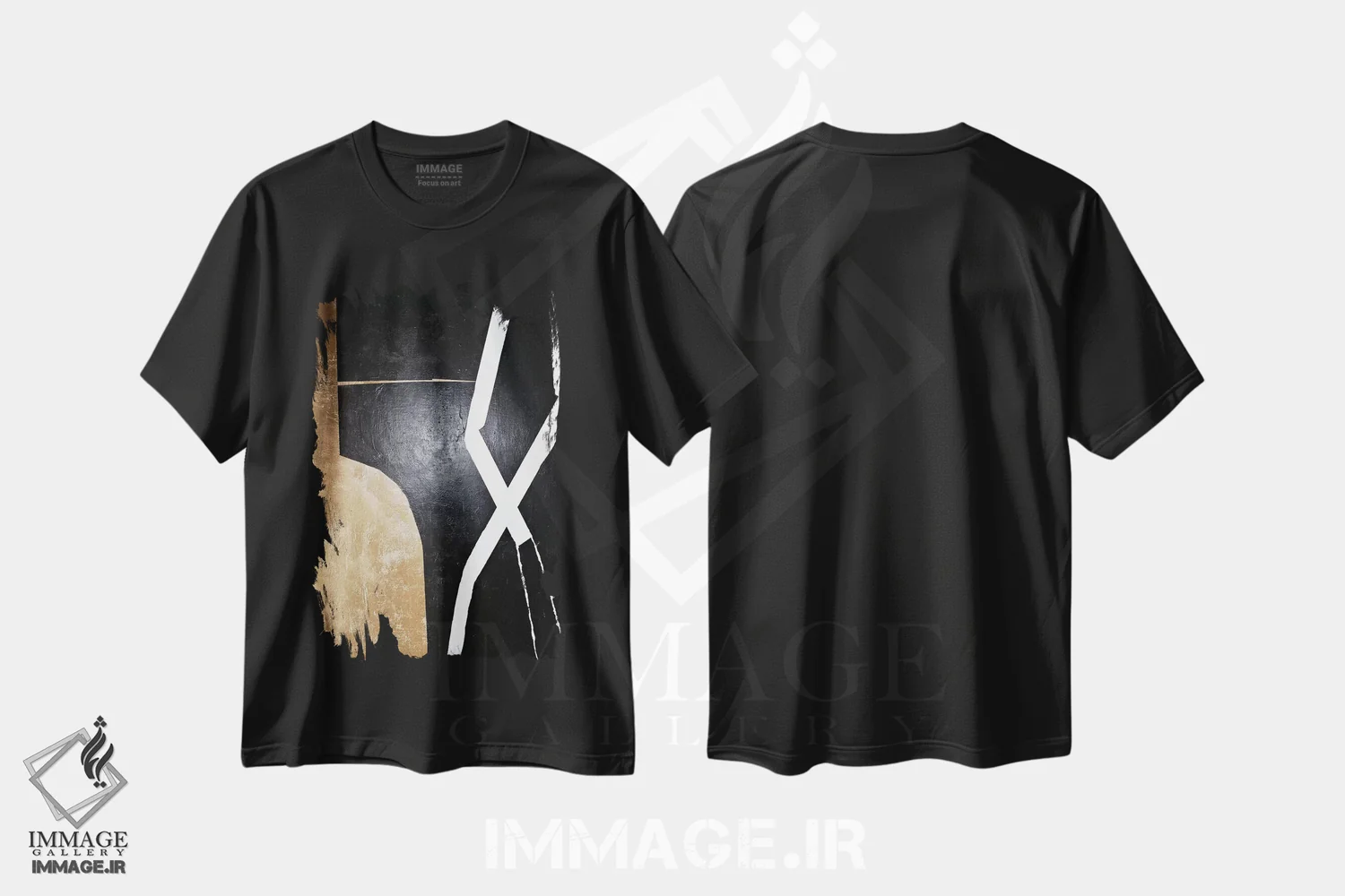 تیشرت مشکی طرح دار فیگورها اثر رادیانا کریستوا | فروشگاه ایماژ