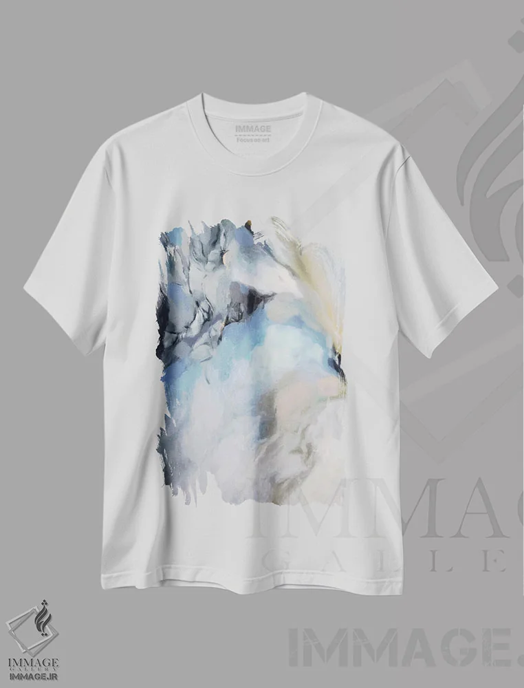 تیشرت سفید طرح دار سرنا یک اثر رادیانا کریستوا | فروشگاه ایماژ