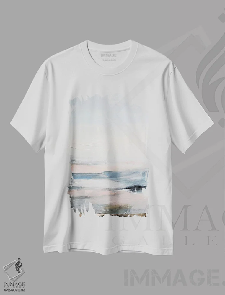 تیشرت سفید طرح دار منظرهٔ抽س ن ۵۹۱۹، دکور معاصر اثر رادیانا کریستوا | فروشگاه ایماژ