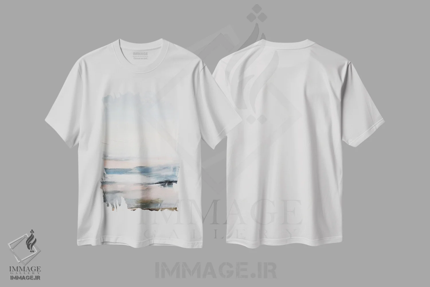 تیشرت سفید طرح دار منظرهٔ抽س ن ۵۹۱۹، دکور معاصر اثر رادیانا کریستوا | فروشگاه ایماژ