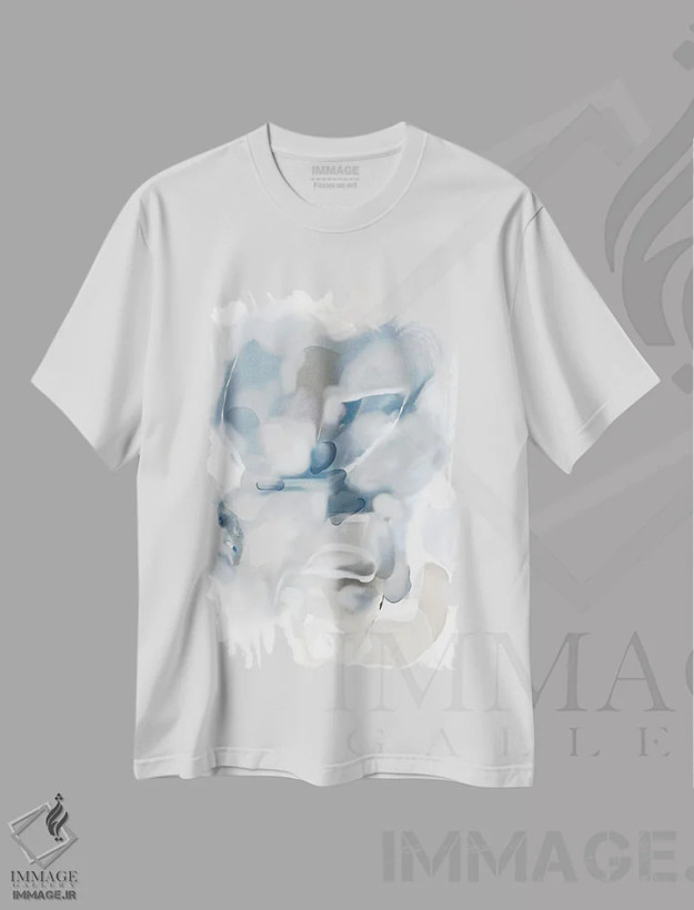 تیشرت سفید طرح دار باران و باد اثر رادیانا کریستوا | فروشگاه ایماژ