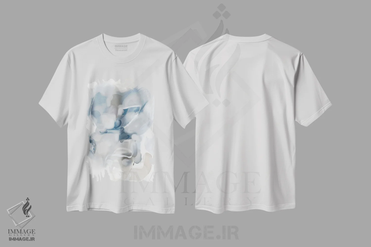 تیشرت سفید طرح دار باران و باد اثر رادیانا کریستوا | فروشگاه ایماژ