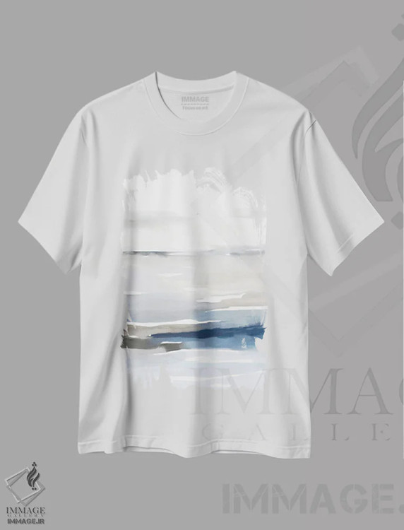 تیشرت سفید طرح دار آرامش چهارم اثر رادیانا کریستوا | immage.ir