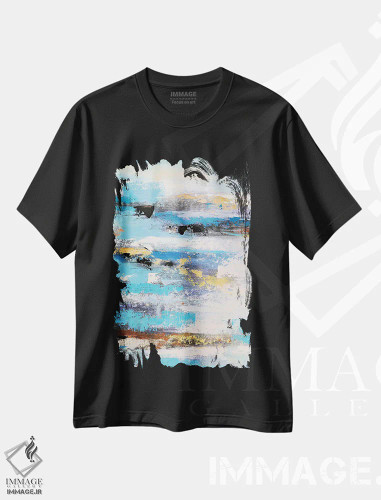 تیشرت مشکی طرح دار منظرهٔ抽س ن اثر رادیانا کریستوا | فروشگاه ایماژ