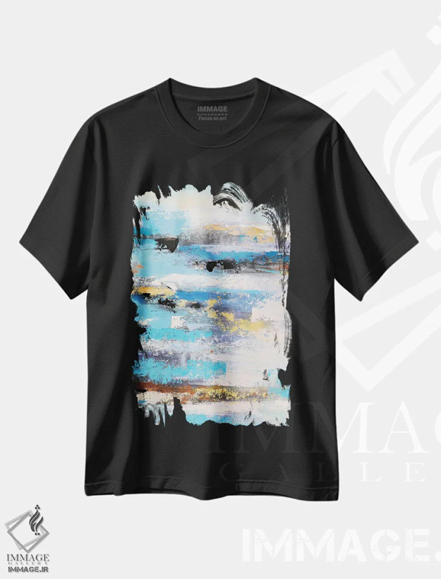 تیشرت مشکی طرح دار منظرهٔ抽س ن اثر رادیانا کریستوا | فروشگاه ایماژ