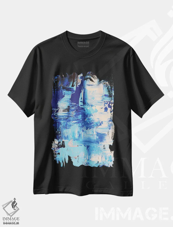 تیشرت مشکی طرح دار 抽س ن آبی یک اثر رادیانا کریستوا | immage.ir