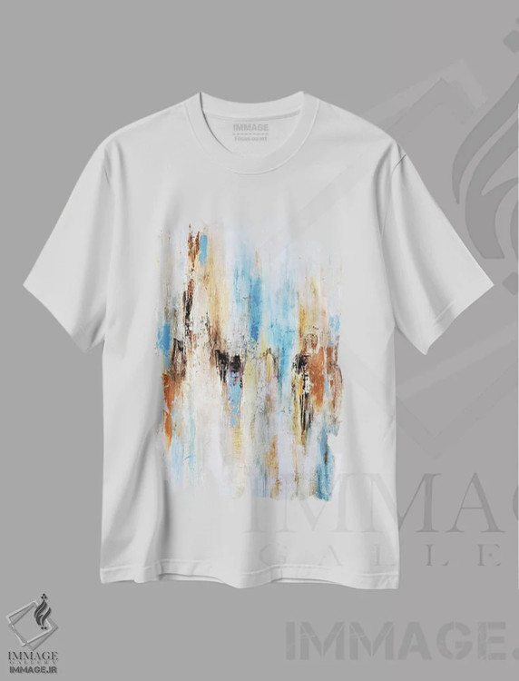 تیشرت سفید طرح دار باران تابستانی اثر رادیانا کریستوا | immage.ir